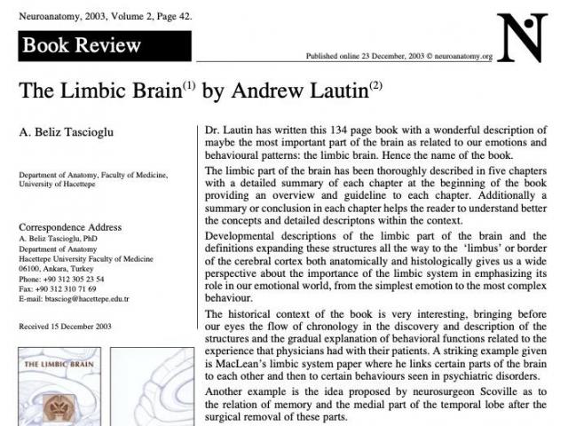 The Limbic Brain by Andrew Lautin